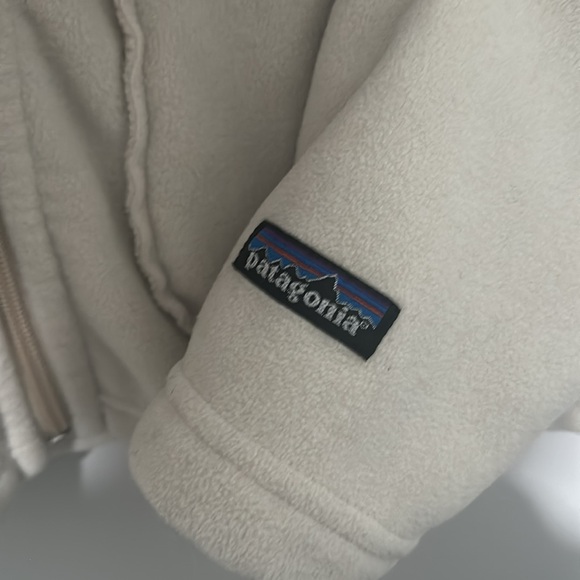 Patagonia Women’s Cream Windzone Synchchilla Fleece Zip Up Jacket Sz M - Picture 4 of 7